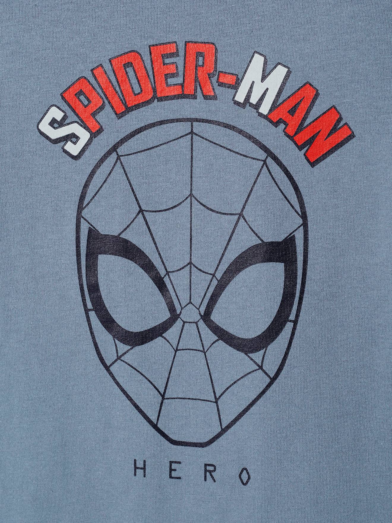 Camiseta lisa azul-clara de manga comprida do Homem-Aranha® com estampas.