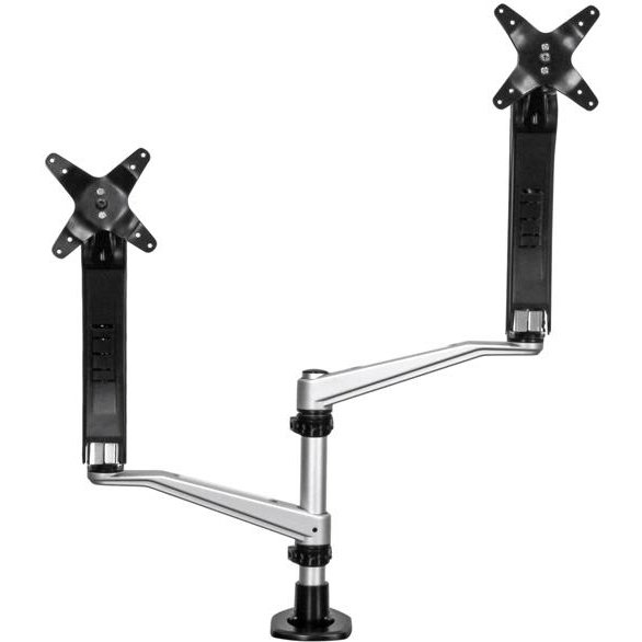 StarTech.com Support de bureau pour 2 écrans avec bras articulés - Multidirectionnel - Empilable - Installation sans outil