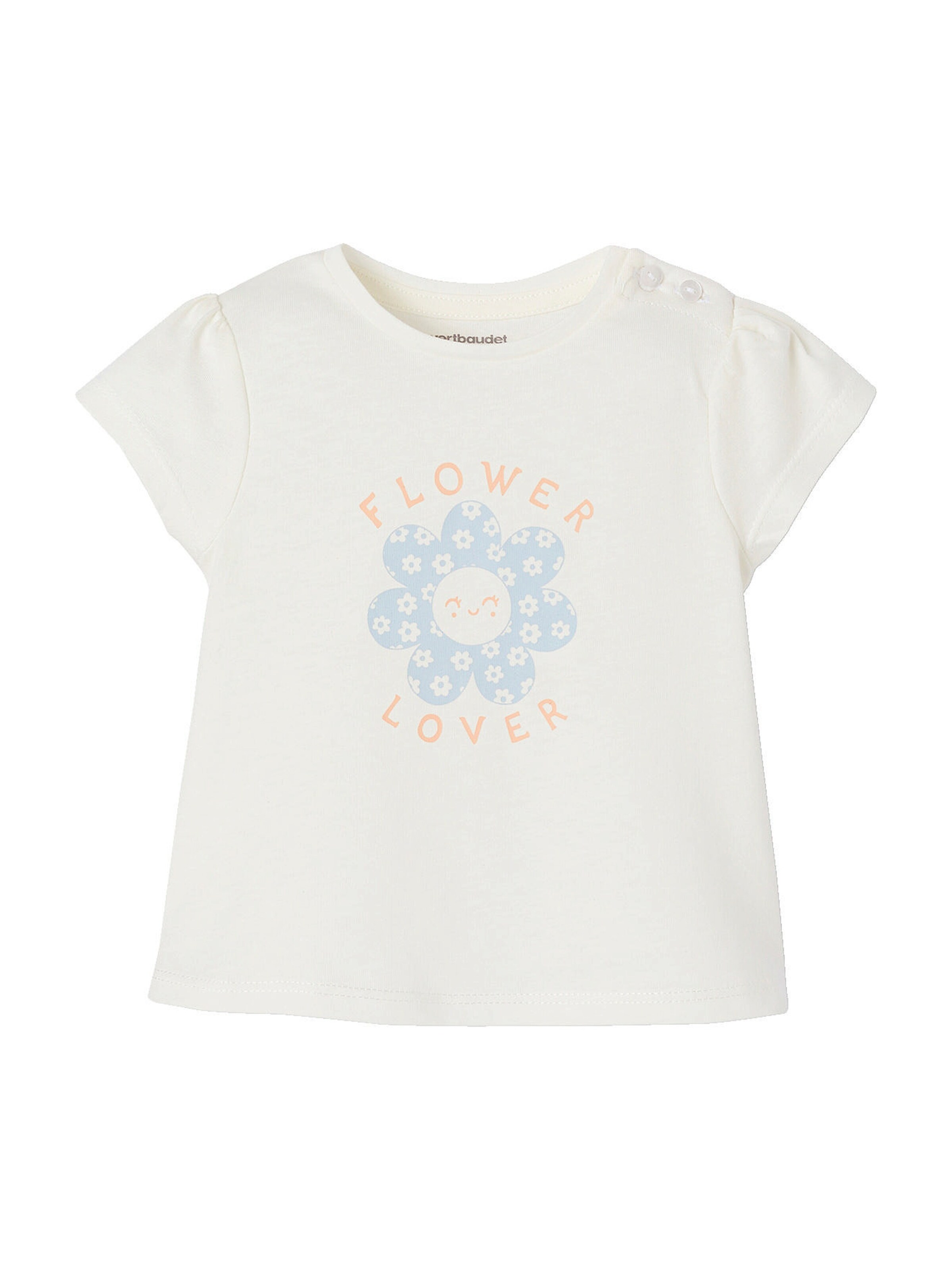 Vertbaudet 2er-Pack Baby T-Shirts BASIC bedruckt himmelblau