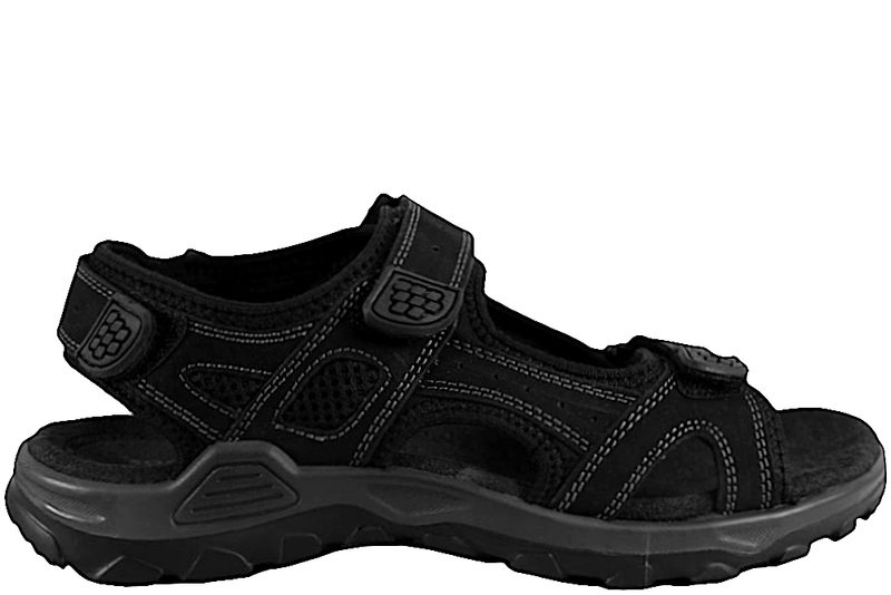 SOFTWALK SANDAL I SORT OLIERET SKIND