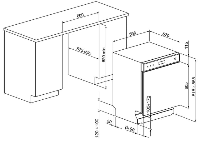 Smeg opvaskemaskine LSP324BQX