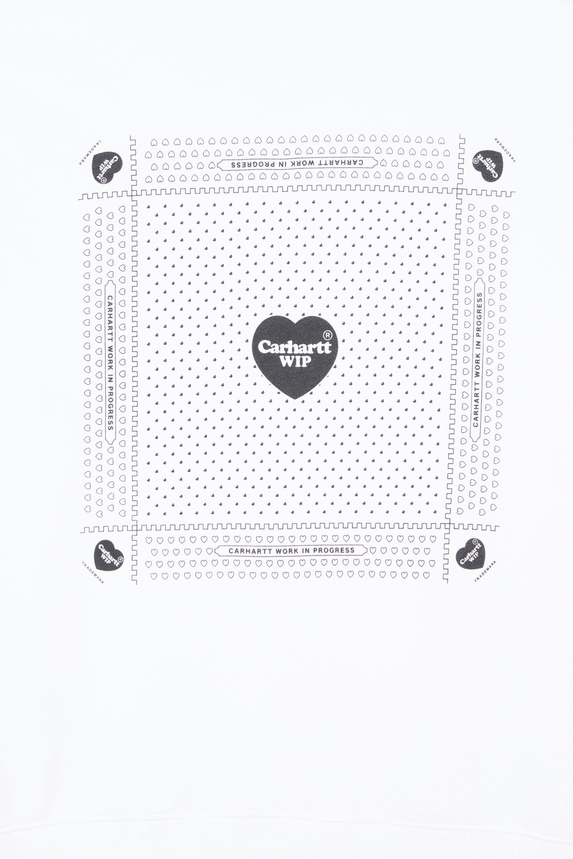 CARHARTT WIP Sweatshirt Heart Bandana Sweat Blanc
