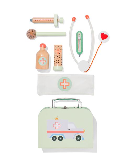 set en bois trousse de docteur avec 7 éléments