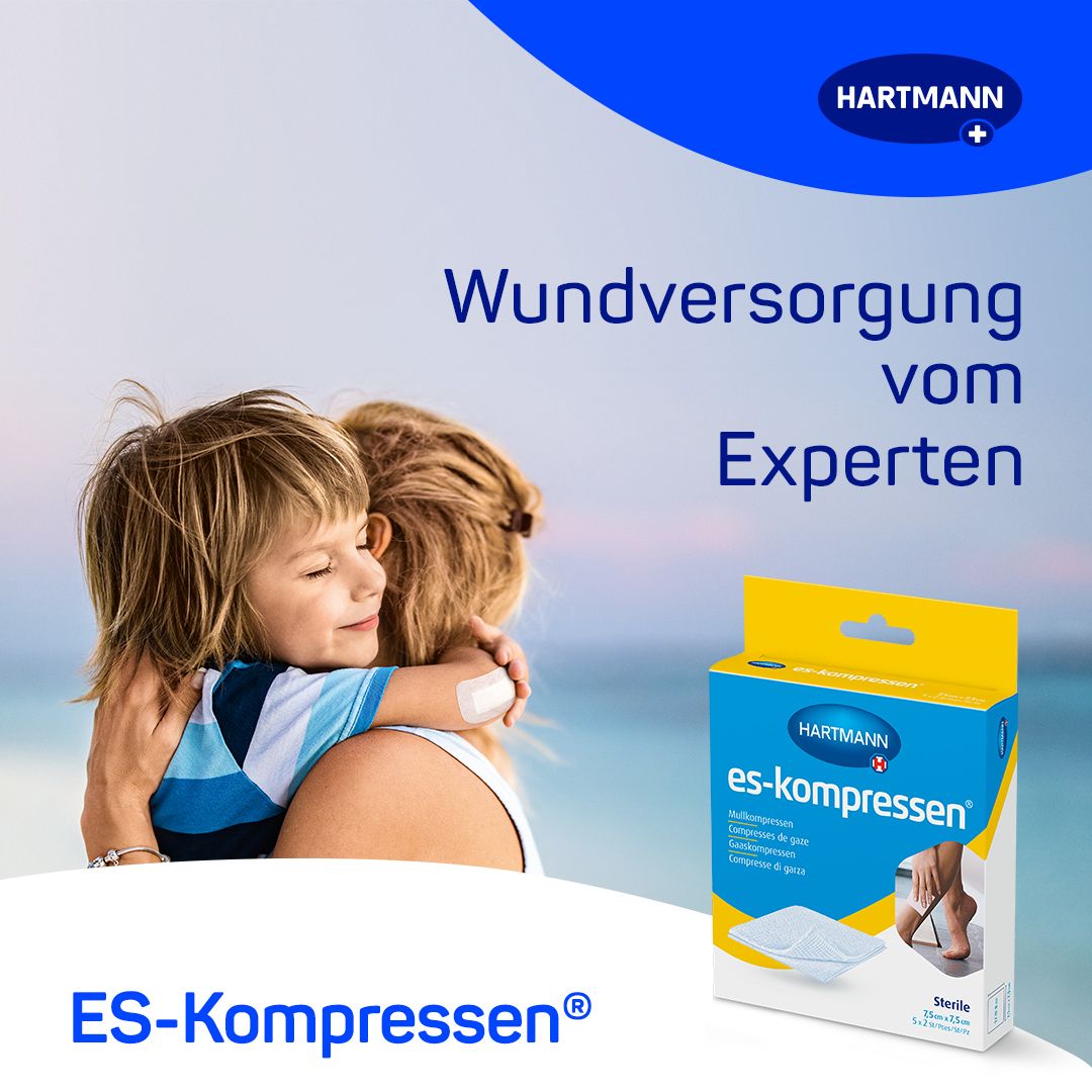 ES-Kompressen steril 7,5x7,5 cm 8fach 17fädig