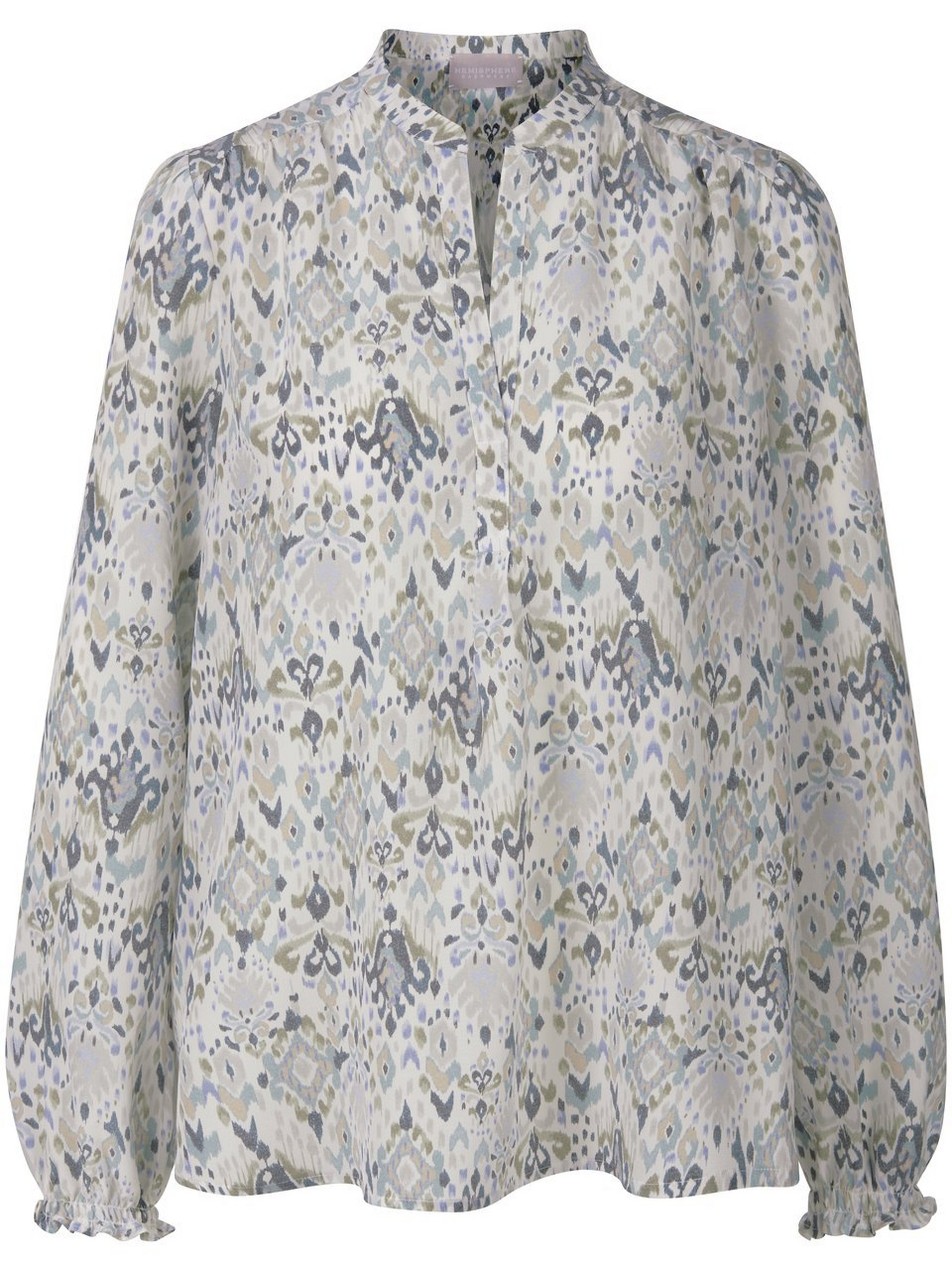 Seiden-Bluse mit Stehkragen