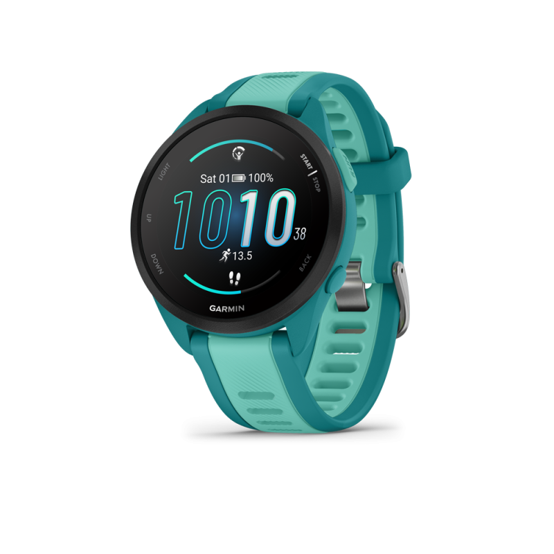 garmin forerunner 165 43 mm music gps pulsur 39 010 02863 32 turquoise