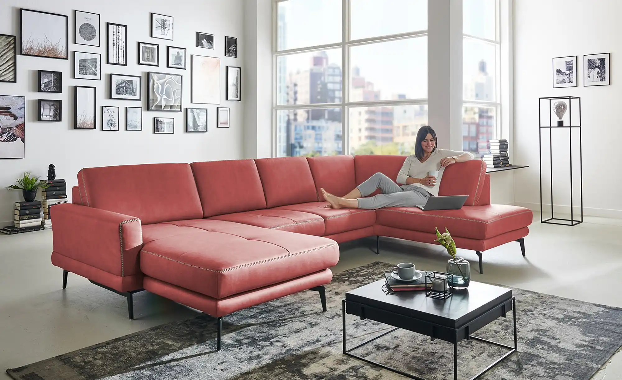 meinSofa Wohnlandschaft aus Mikrofaser Mike