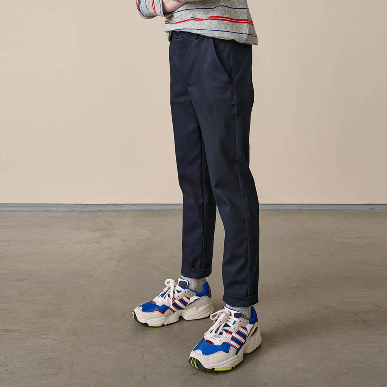 Bellerose Pantalon classique Perry coupe droite bleu marine