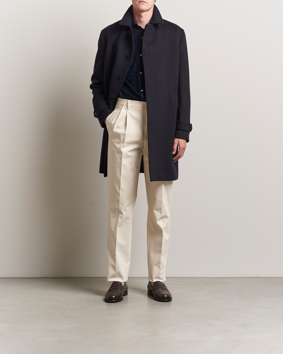 Lardini Wool Coat Navy