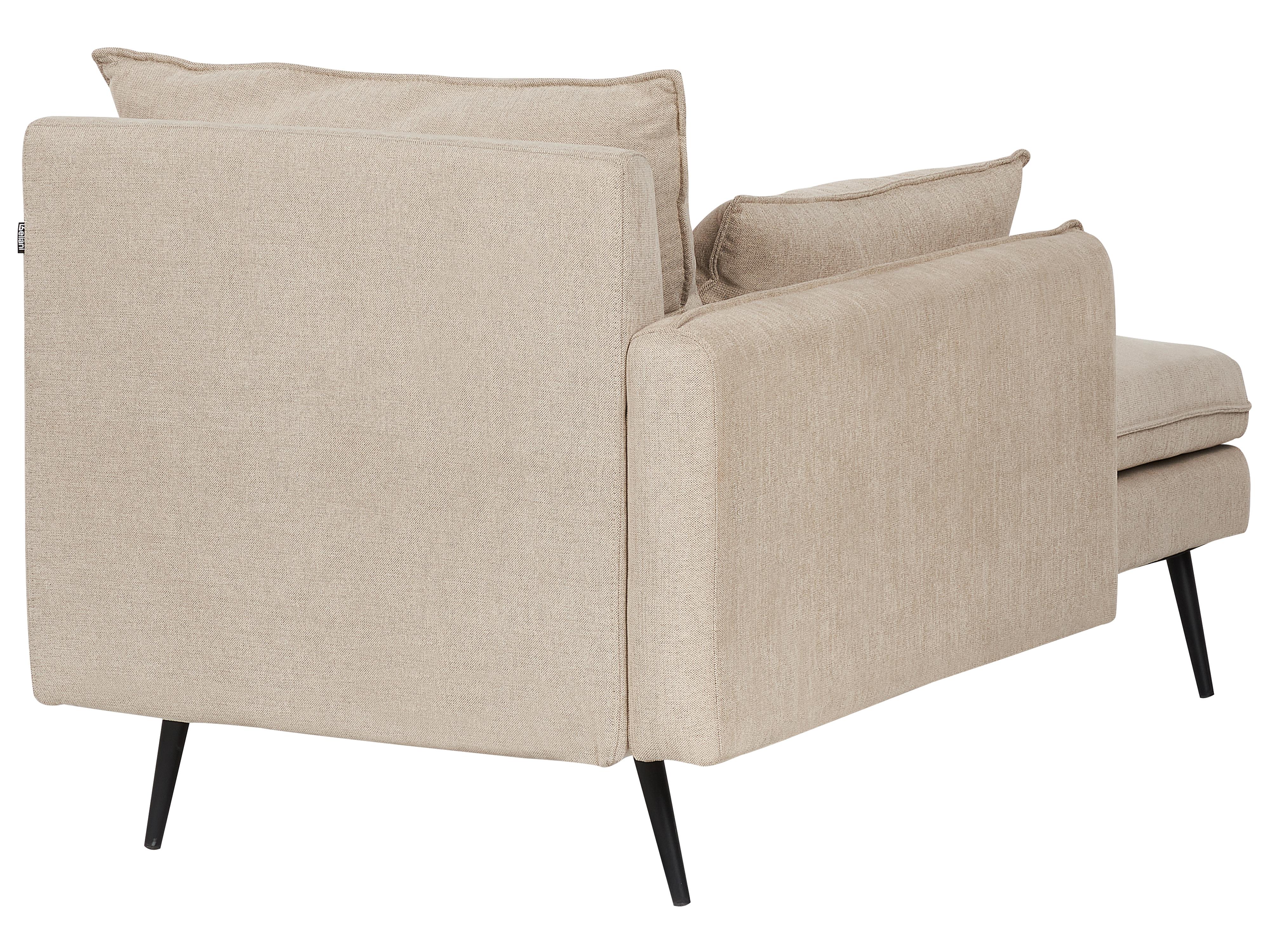 Rechtszijdige chaise longue YERRES Stof Beige