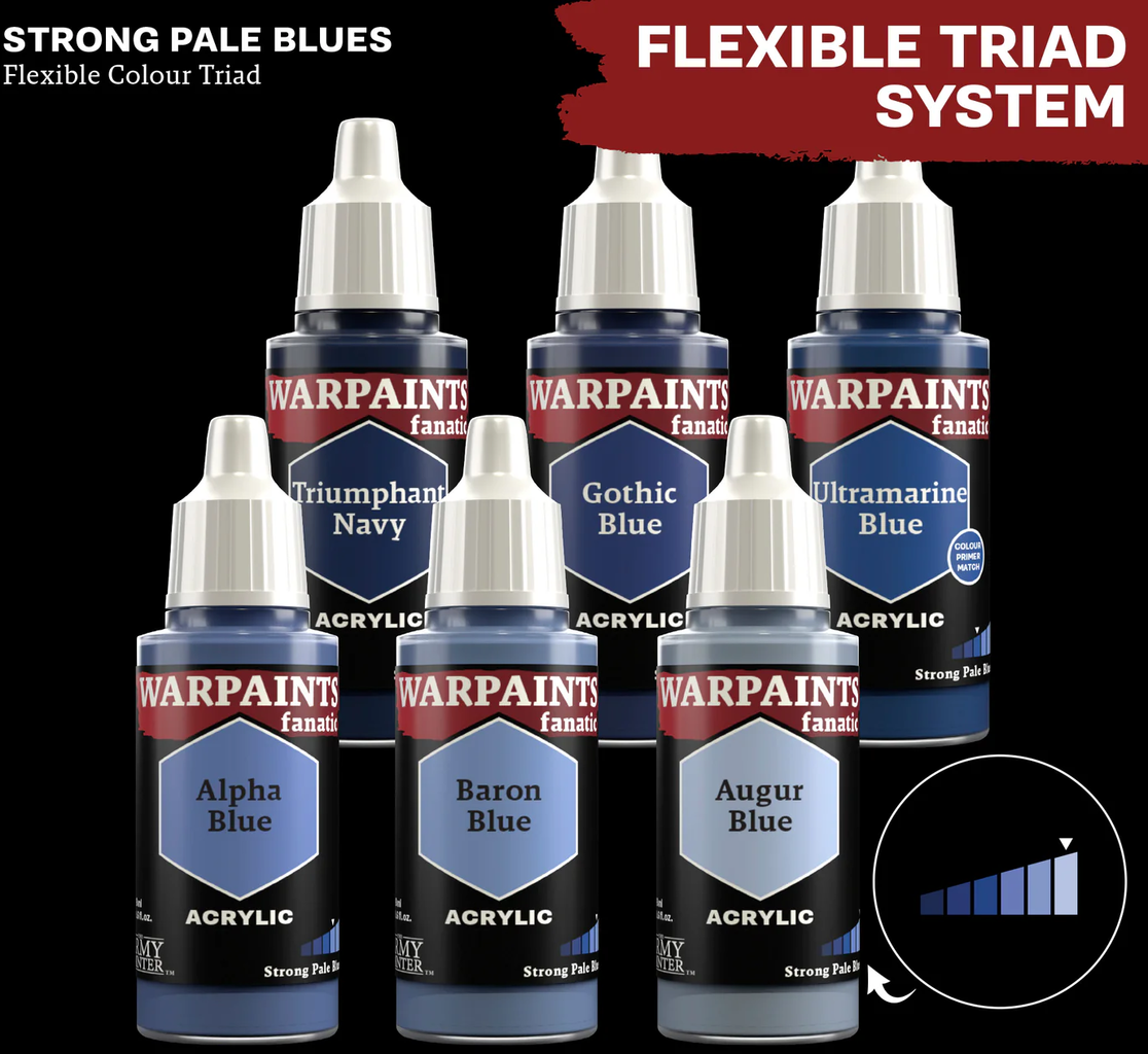 The Army Painter  Warpaints Fanatic: Strong Pale Blues, Triumphant Navy (18 ml)    Kühles Blau, starke Wirkung