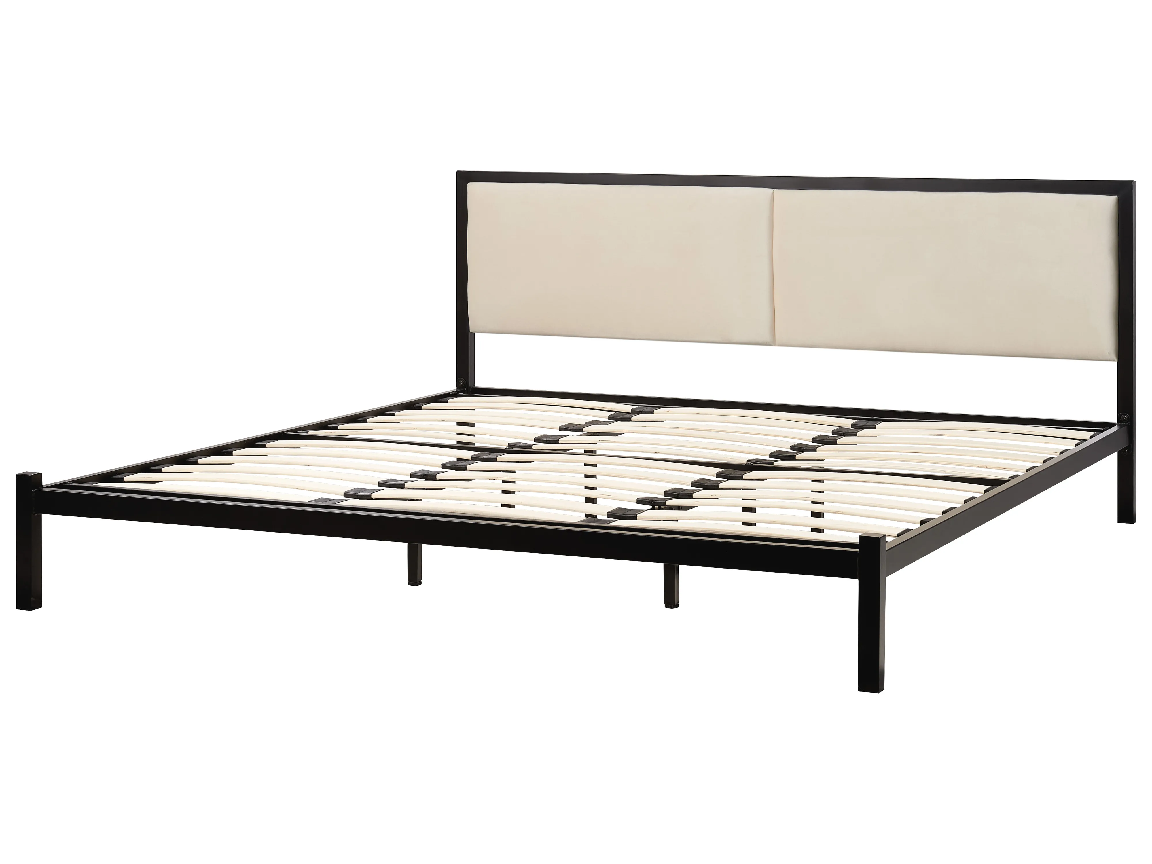 Bed Metaal CLAMART 180 x 200 cm Lichtbeige