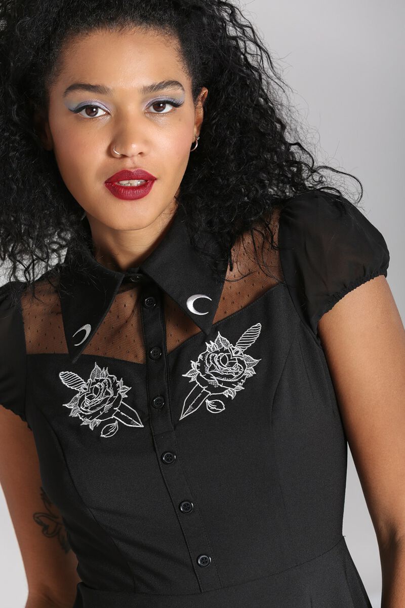 Roesia Dress | Hell Bunny Robe mi-longue
