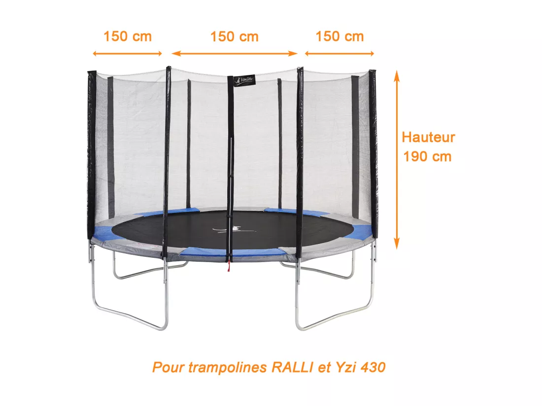 Kangui - Filet de sécurité seul pour trampoline RALLI Ø 430cm