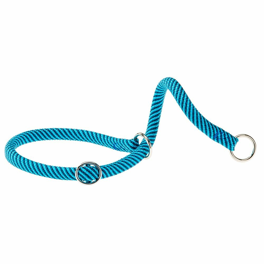 Collier semi-étranglé pour chiens sport extreme cs13/60, longe en nylon robuste, ajustable, azur-bleu