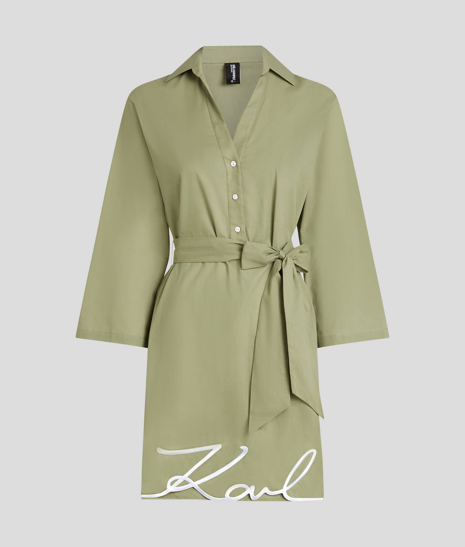 ROBE-CHEMISE DE PLAGE K/SIGNATURE - Vert d'huile