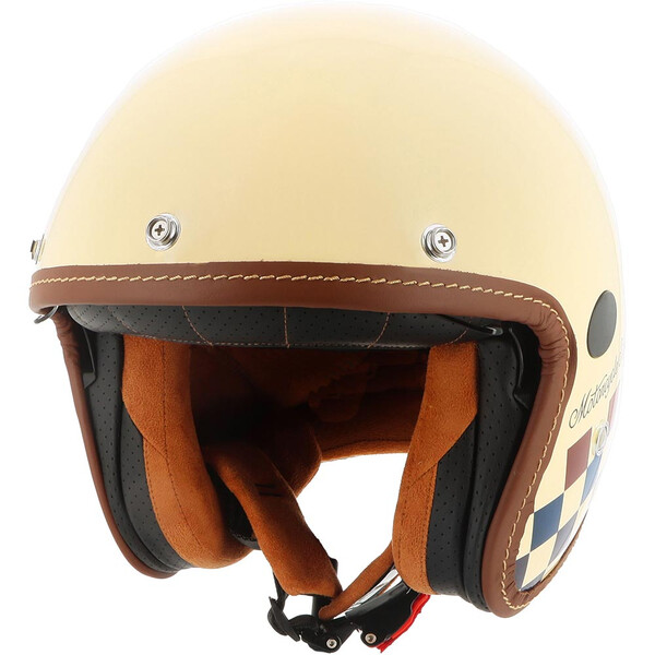 Helstons - Casque Course Beige / Bleu / Rouge