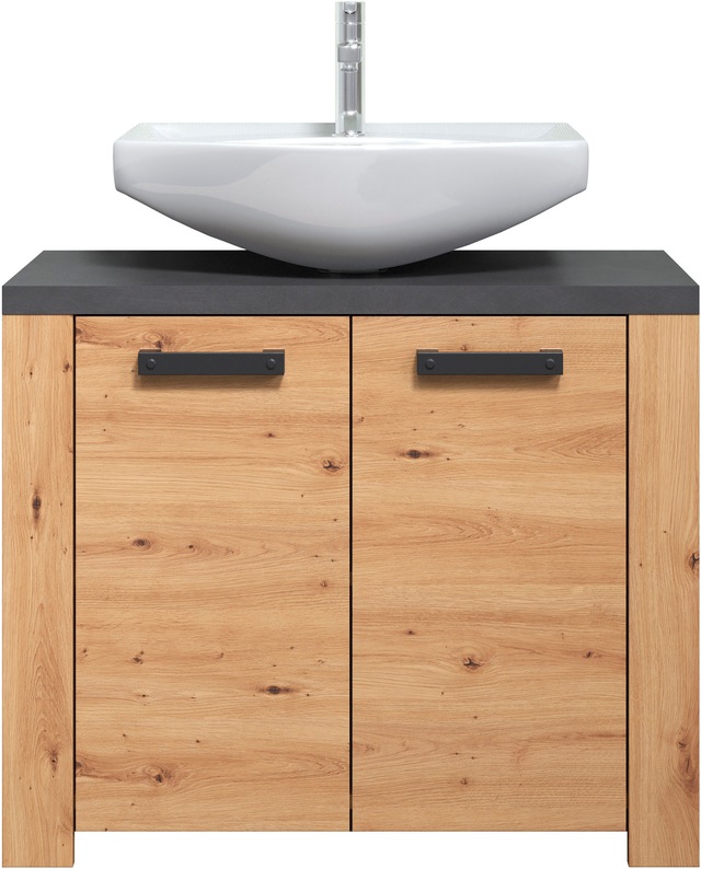 welltime Waschbeckenunterschrank »Ambres« Waschbeckenunterschrank mit 2 Türen - (B/T/H) 79/35/67 cm
