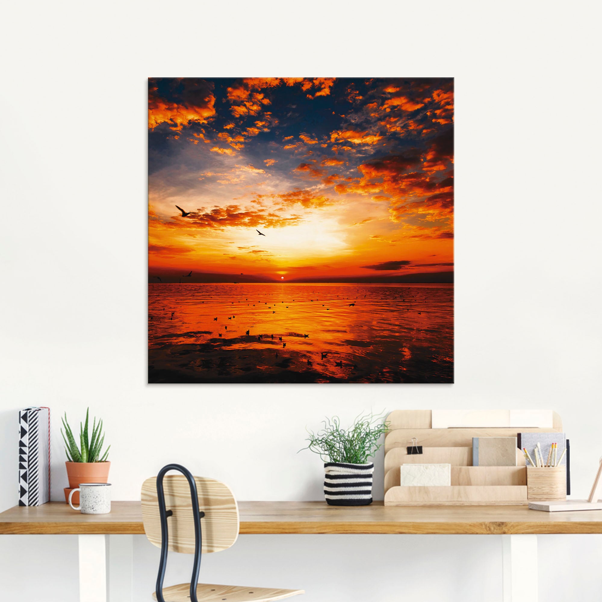 Artland Glasbild »Sonnenuntergang am Strand« Sonnenaufgang & -untergang 1 Stk. tlg. in verschiedenen Grössen