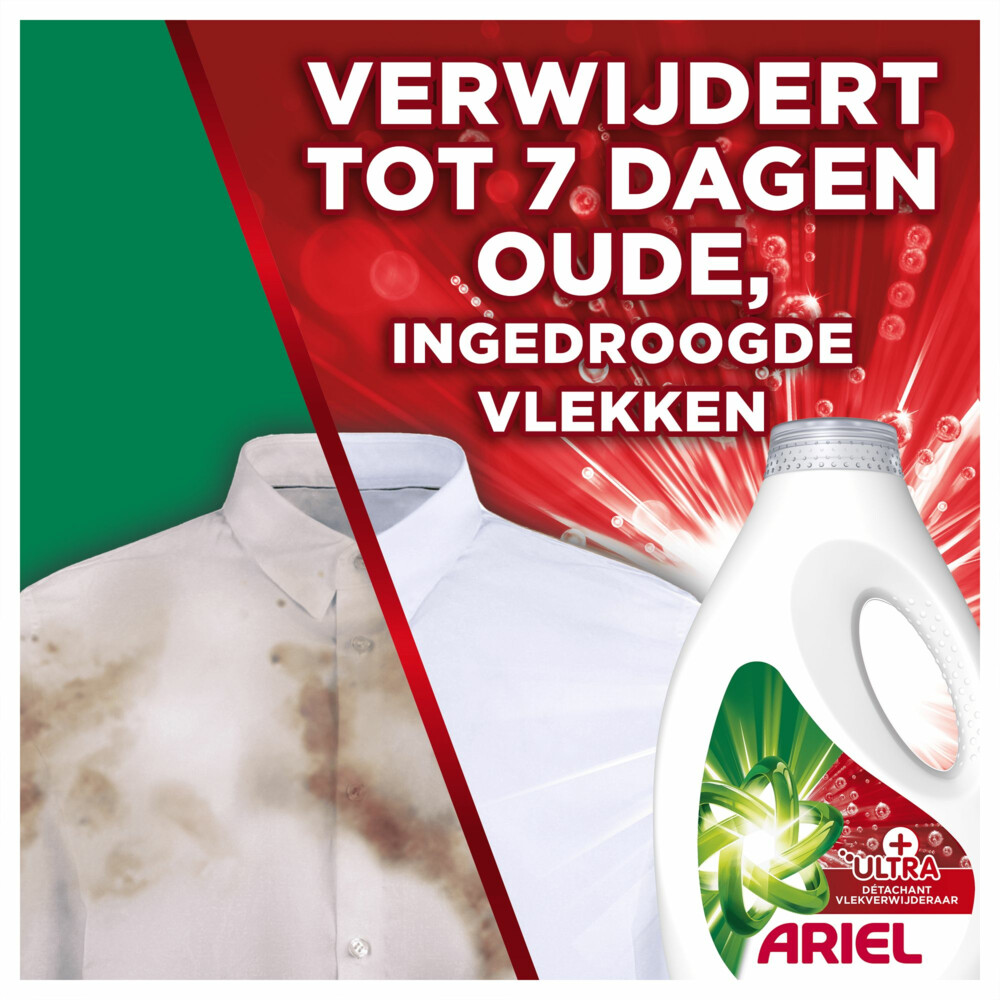 4x Ariel Vloeibaar Wasmiddel +Ultra Vlekverwijderaar 70 Wasbeurten3150 ml