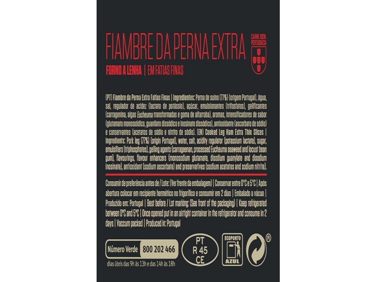 FIAMBRE PERNA EXTRA IZIDORO FORNO A LENHA 110 G