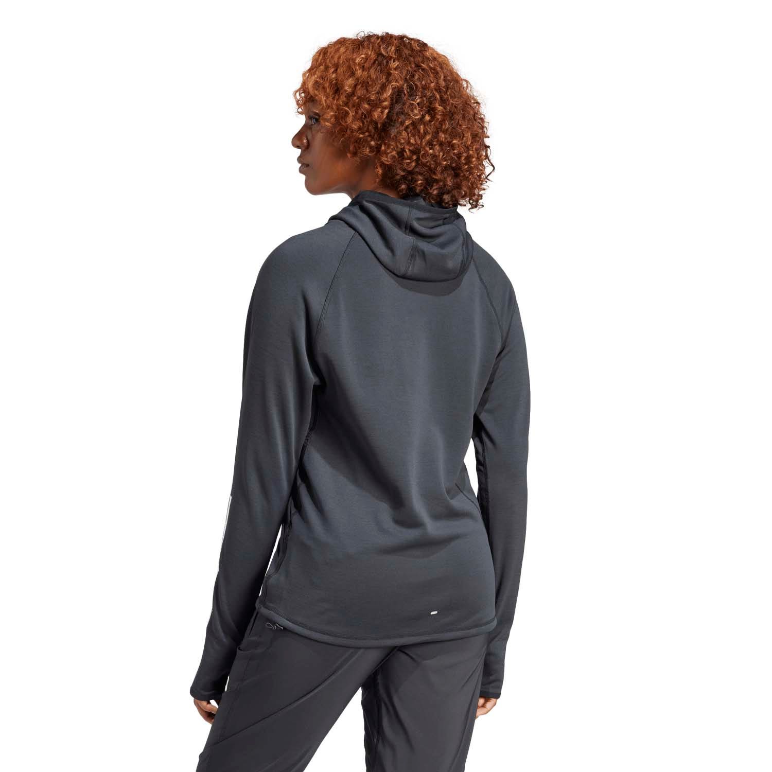 adidas  Own the Run 3 Stripes Hoodie