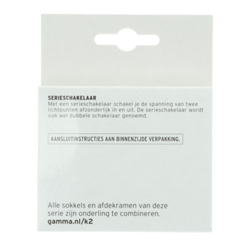 GAMMA K2 Serieschakelaar Wit
