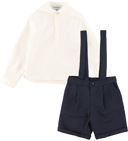 Emporio Armani Set - Hemd/Shorts - Dark Navy/Weiß