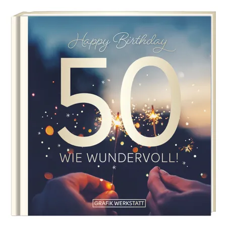Grafik Werkstatt Minibuch Happy Birthday 50 wie wundervoll!
