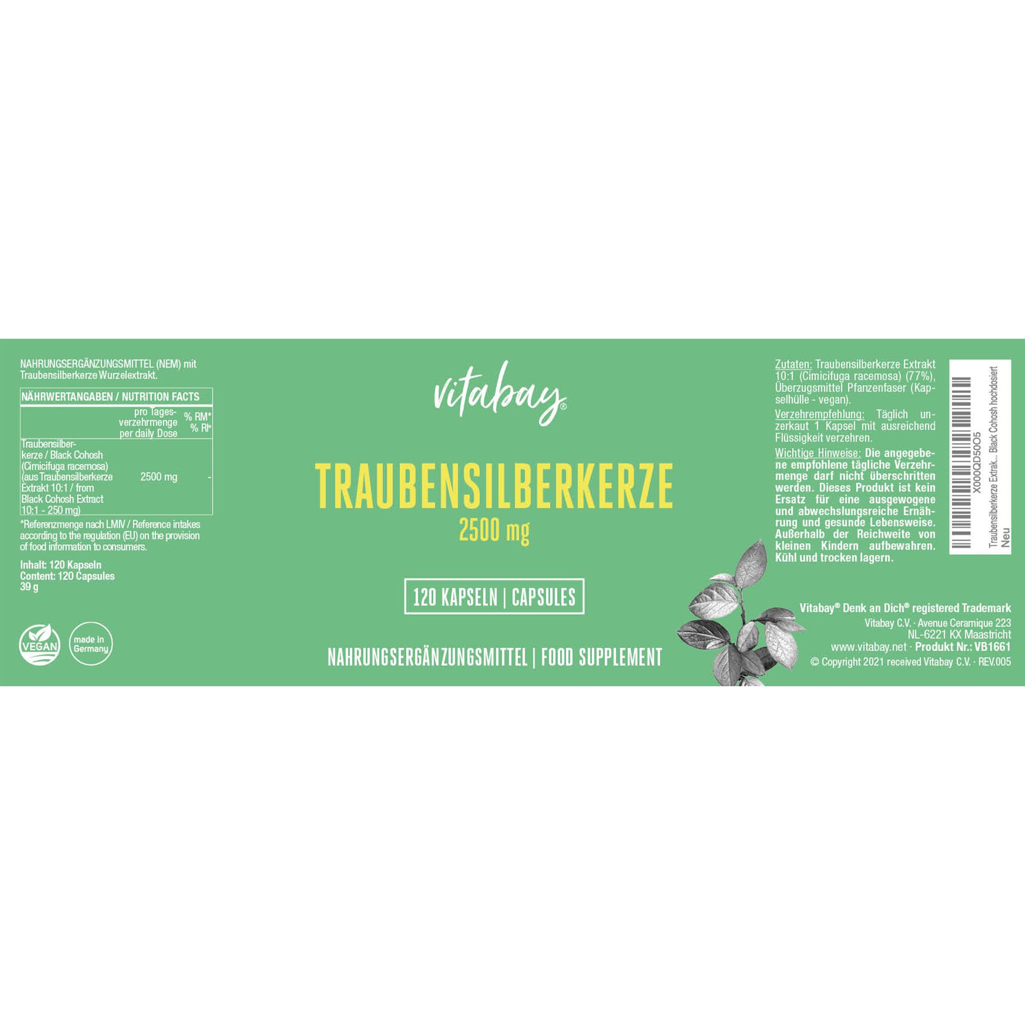 Vitabay Traubensilberkerze 2500 mg
