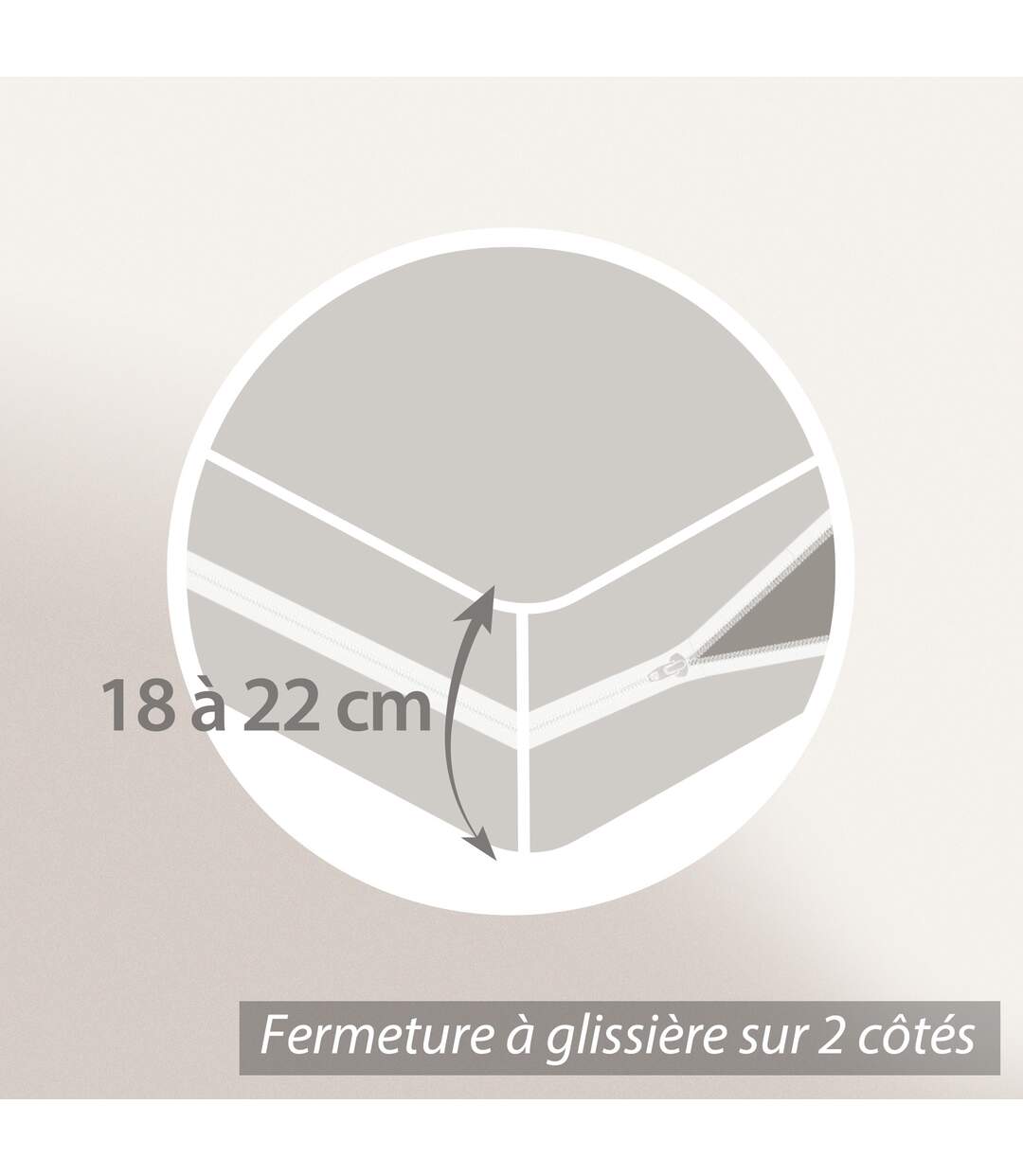 Rénove matelas Rubens housse 90x200cm matelas 18 à 22cm