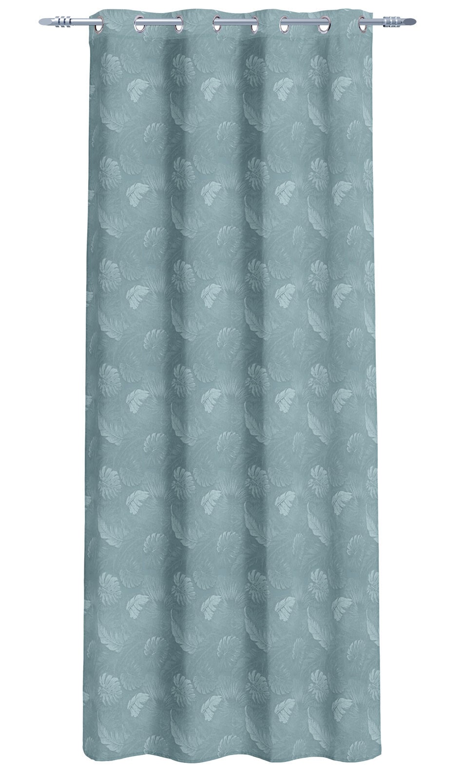 Ösenvorhang Nocles 2er Set, 140x245cm, petrol, Polyester