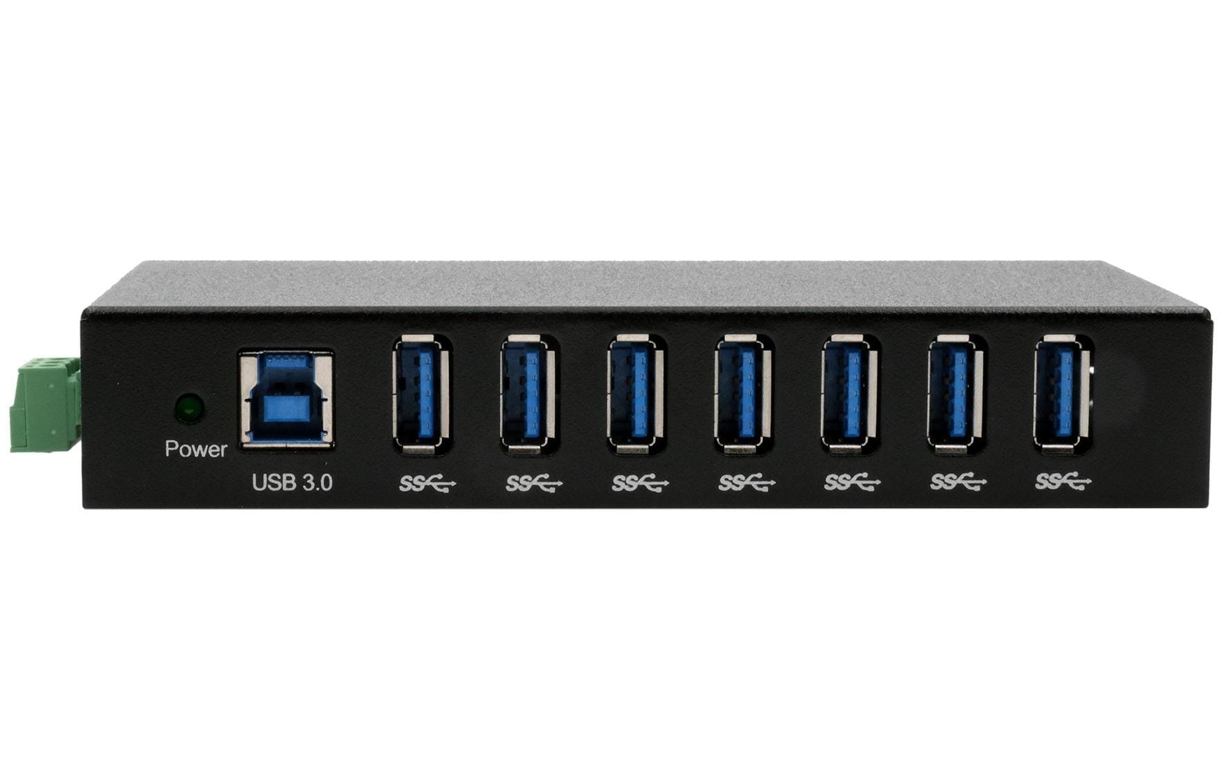 USB-Hub EX-11237HMS-27-Ports USB 3.2 Gen 1 Metall HUB für Tisch, Wand und DIN-Rail, 15KV ESD Schutz