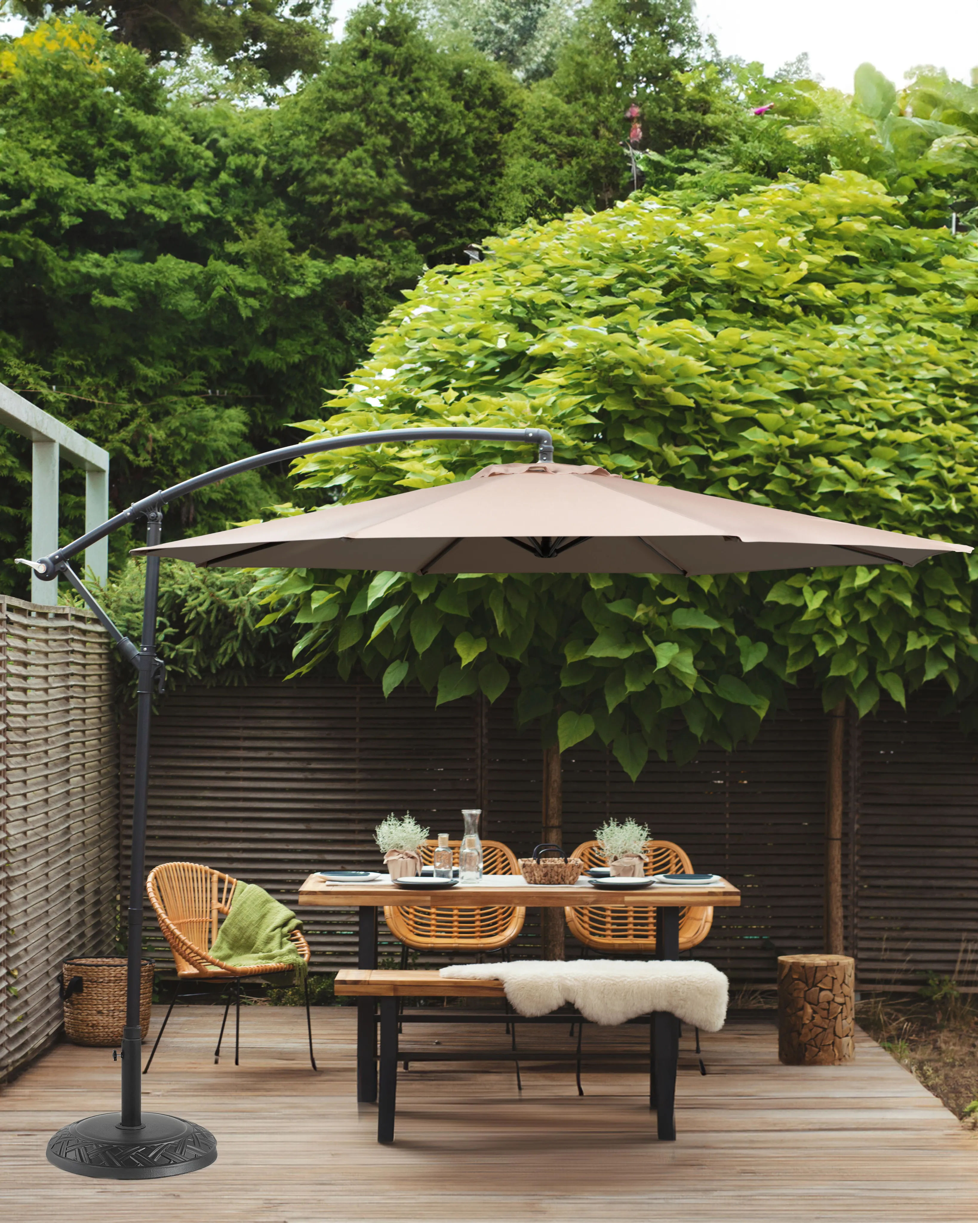 Zweefparasol 300 cm RAVENNA Zandbeige