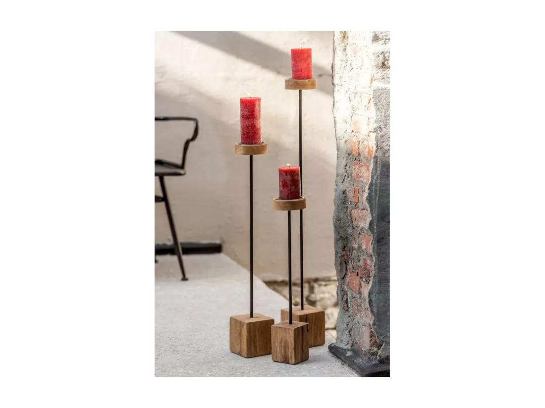 Bougeoir sur Pied en Bois 