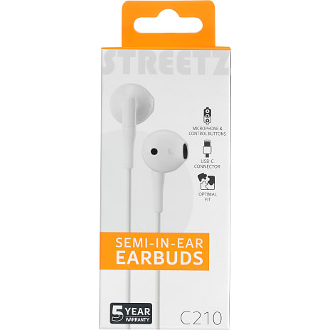 Streetz c210 In-ear høretelefoner - hvid