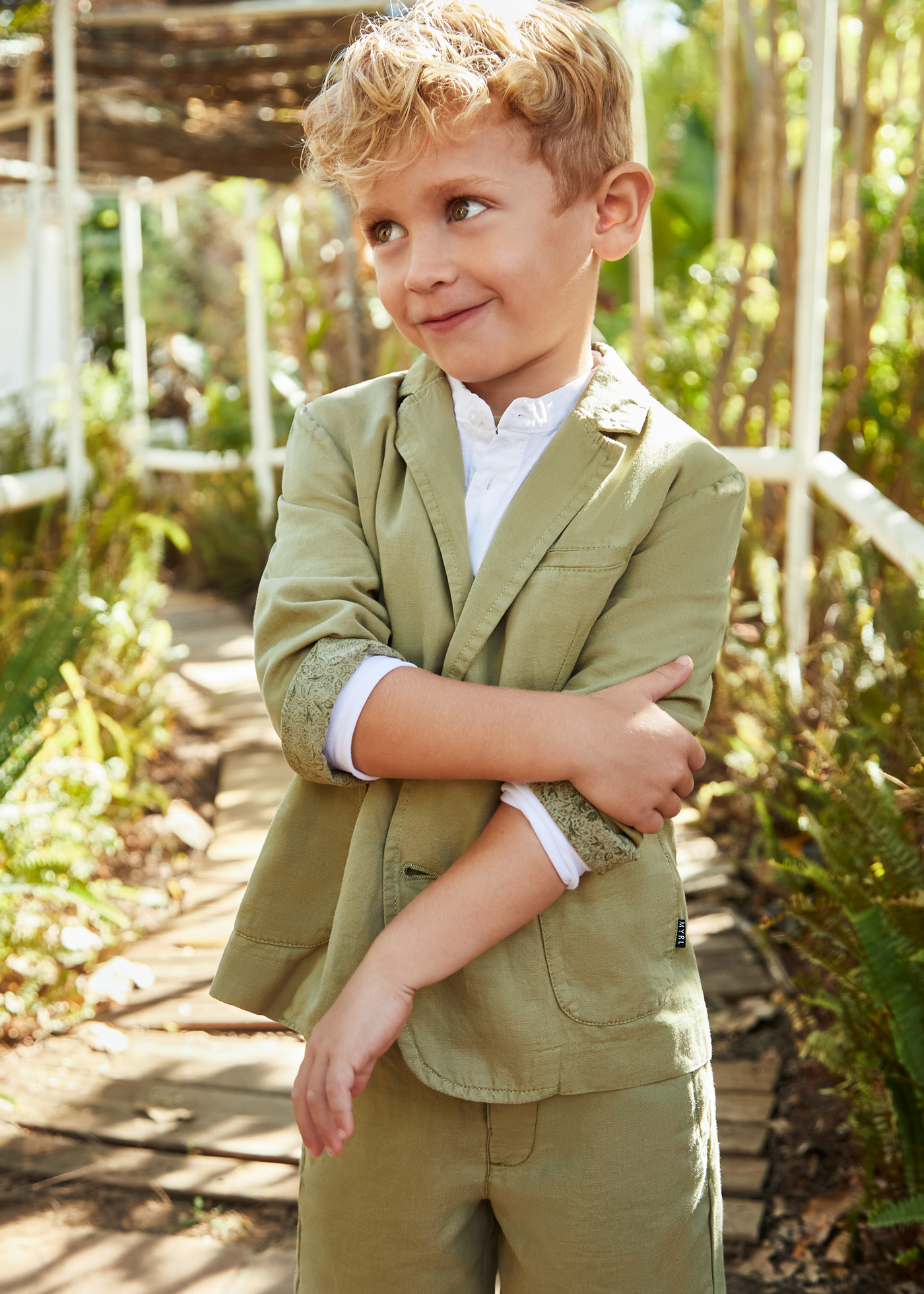 Blazer de linho para meninos