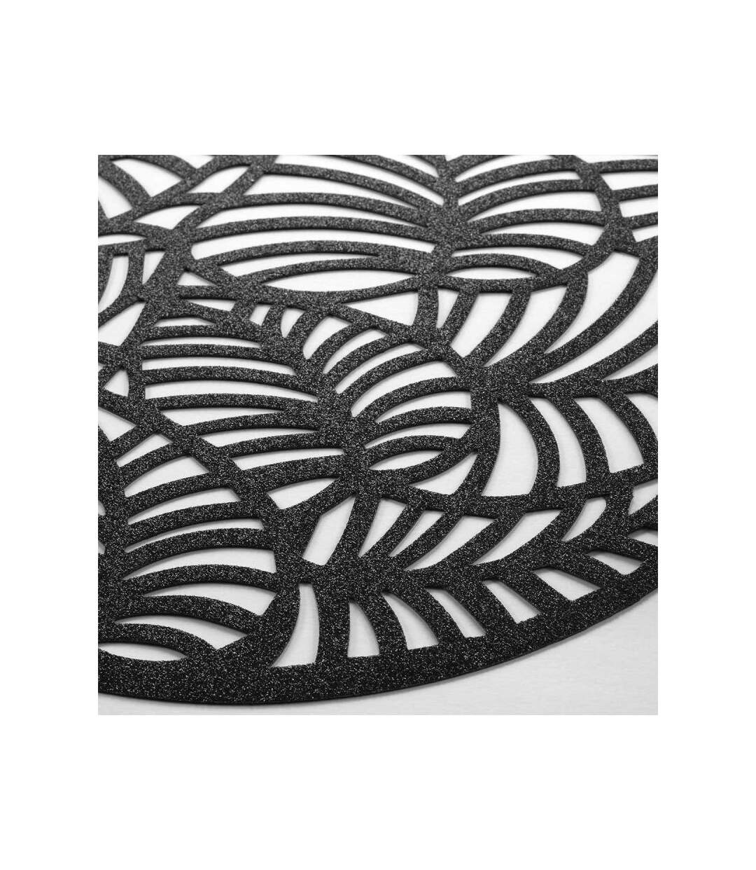 Set de Table Ajouré Paillettes Elinor 38cm Noir
