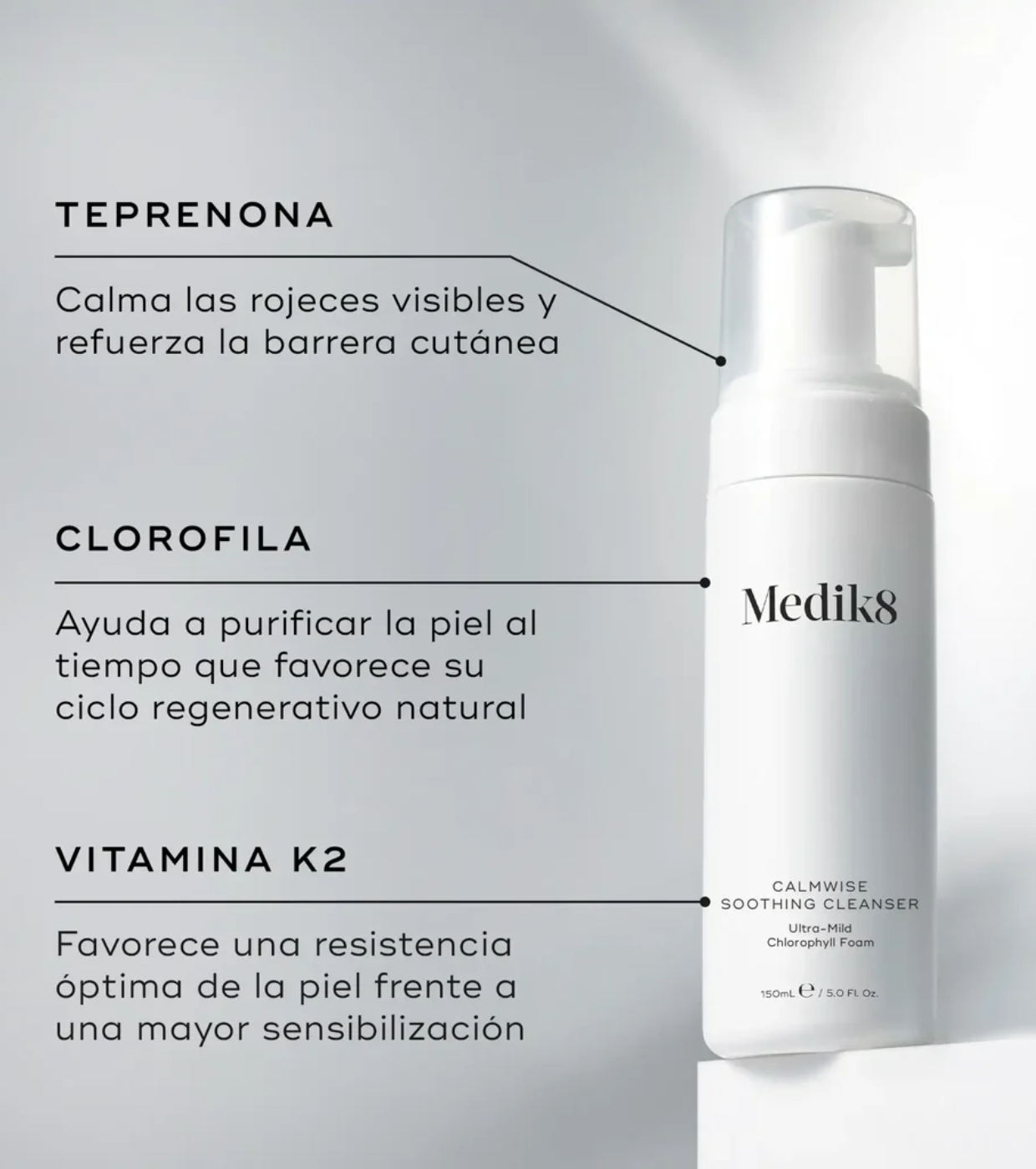 Medik8 - *Calmwise* - Espuma de limpeza de clorofila Calmwise Soothing Cleanser