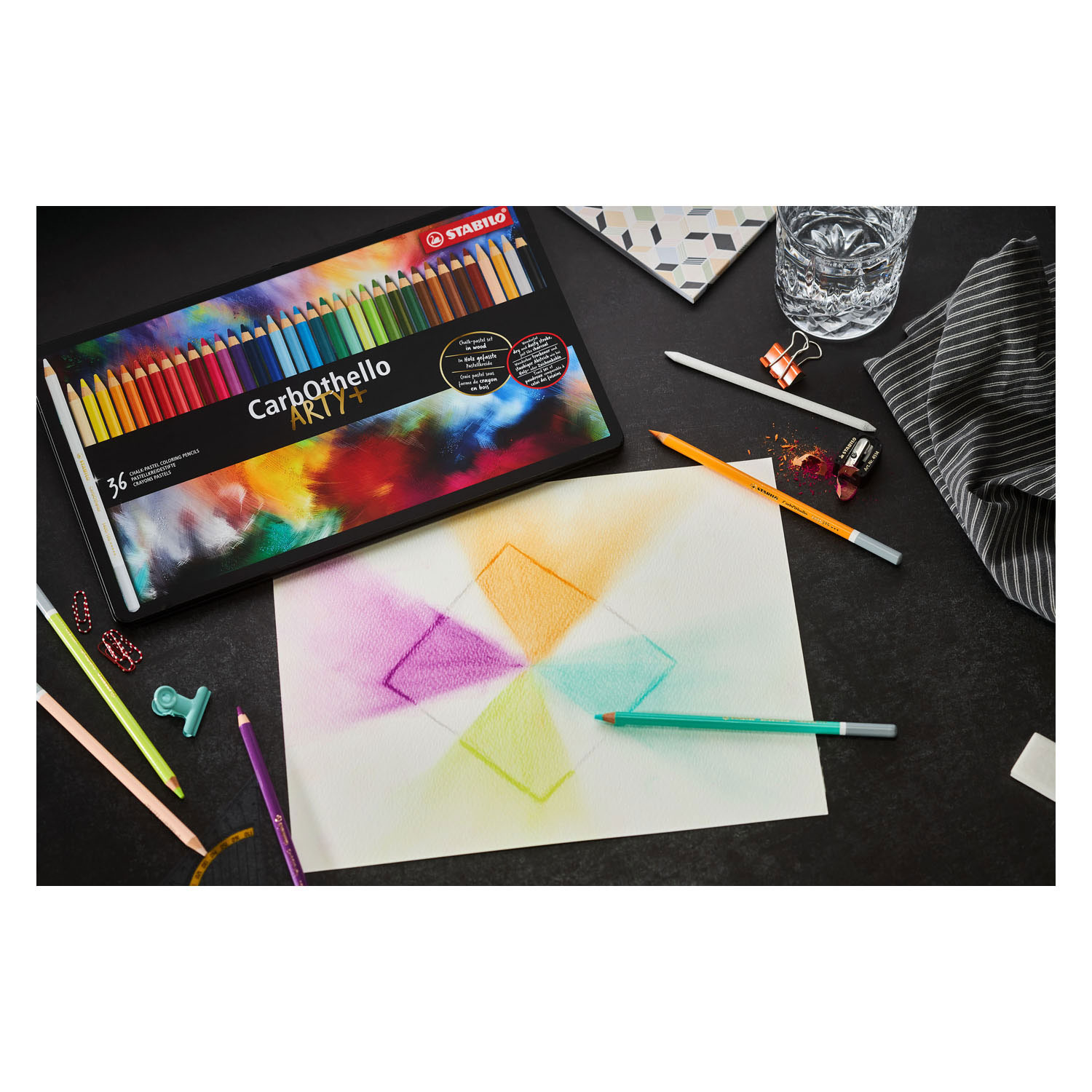 STABILO CarbOthello - Kalkpastel Kleurpotloden - Set 60 st.