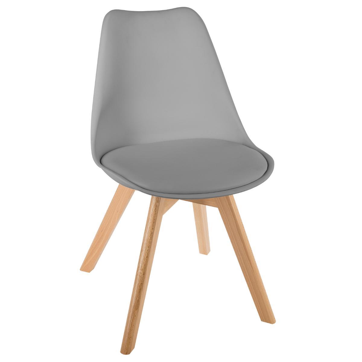 CHAISE DINER GRIS CLAIR BAYA
