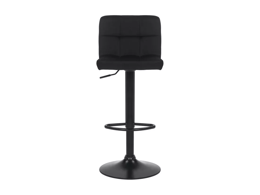 Tabouret de bar - Velours & Blanc - Noir - Feni