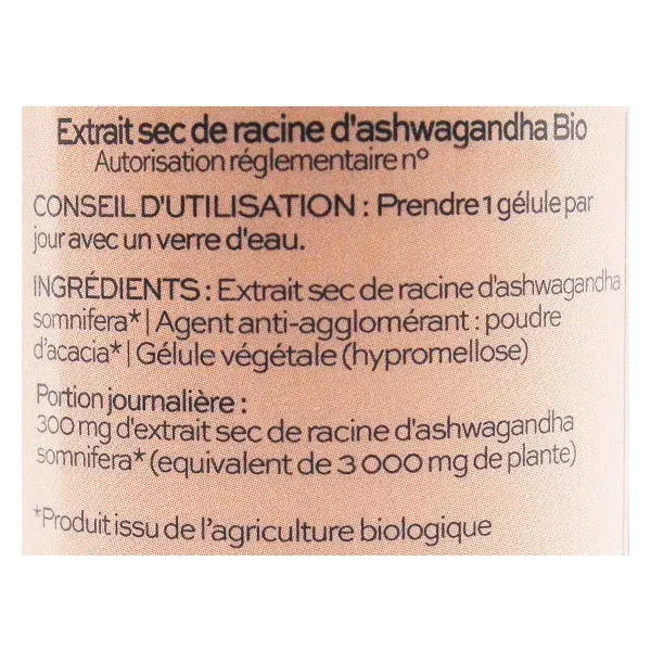 Phytalessence Extrato Seco de Ashwagandha Orgânica Pura 30 cápsulas