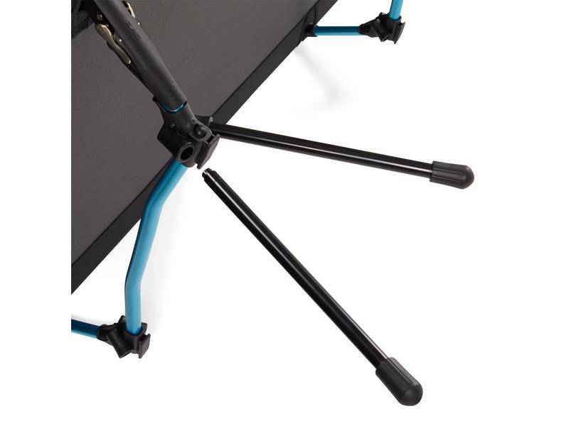 HELINOX Feldbett Cot One Convertible Black/Cyan Blue,190 cm Leichte, zusammenfaltbare Campingliege