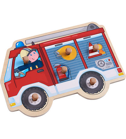 HABA Puzzlespiel - 6 Teile - Holz - Feuerwehrauto