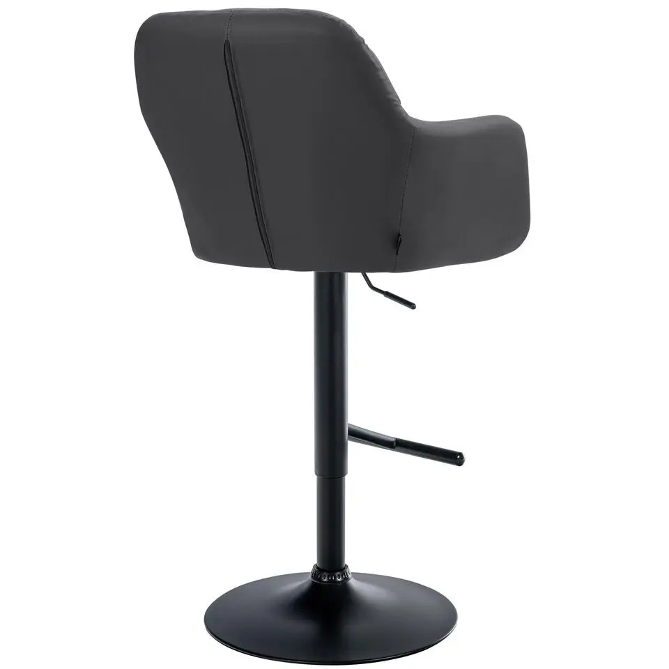 CLP Barkruk Natoma zwart Frame - Kunstleer - zwart