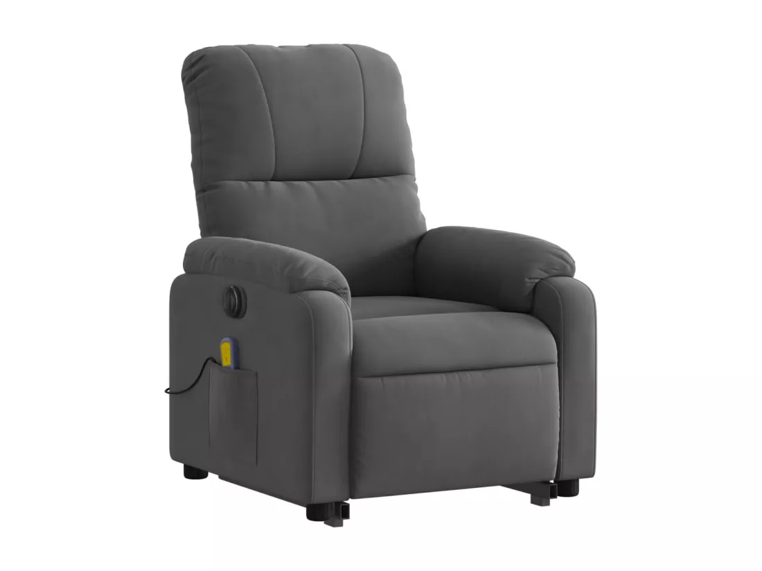 Fauteuil inclinable massant électrique gris foncé
