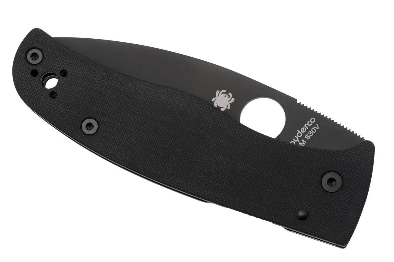 Spyderco Bodacious C263GPBK, DLC CPM S30V, Black G10 zakmes, Sal Glesser design