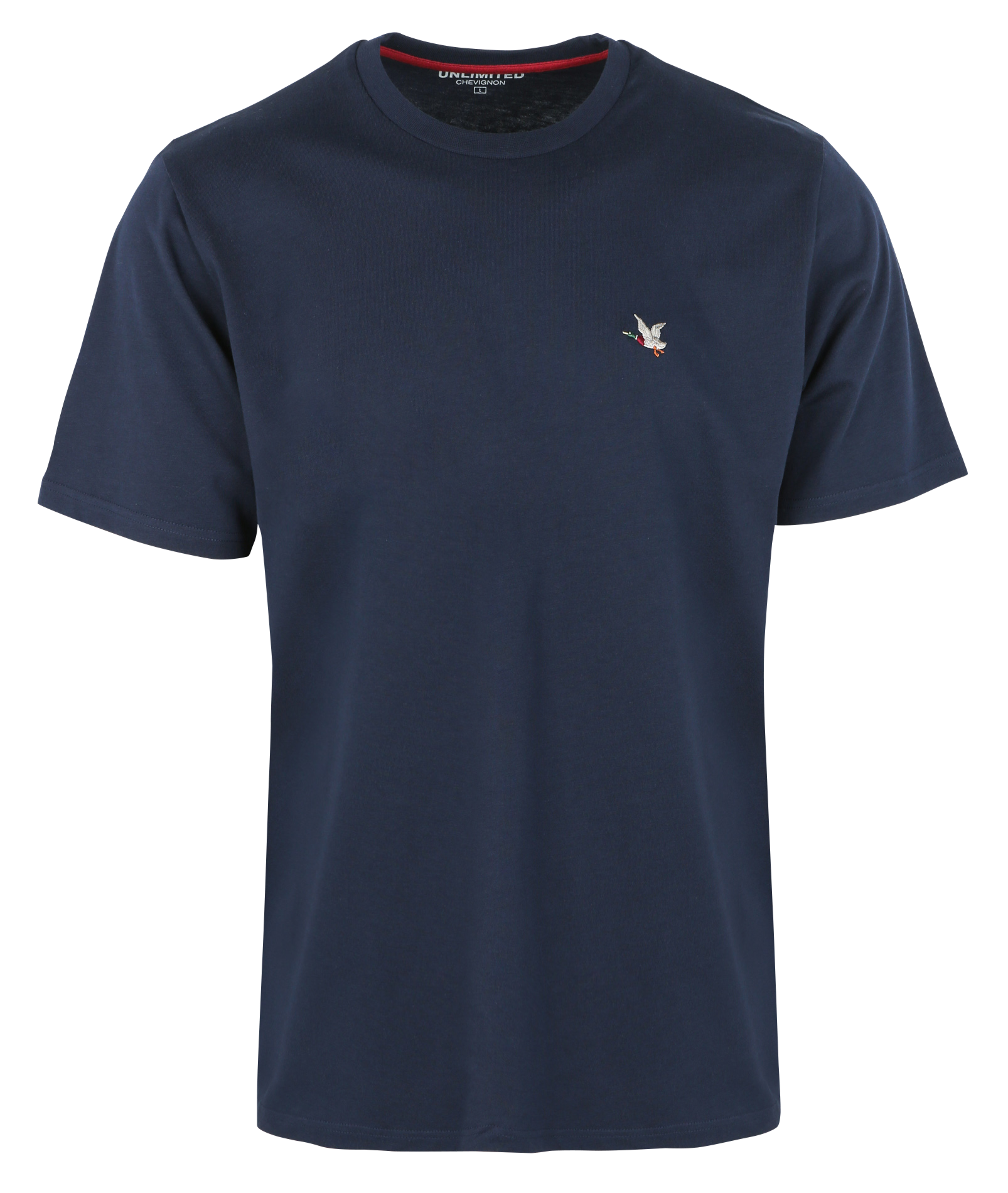 NEW T-TOG'S - Tee-shirt droit col rond brodé en coton | Bleu
