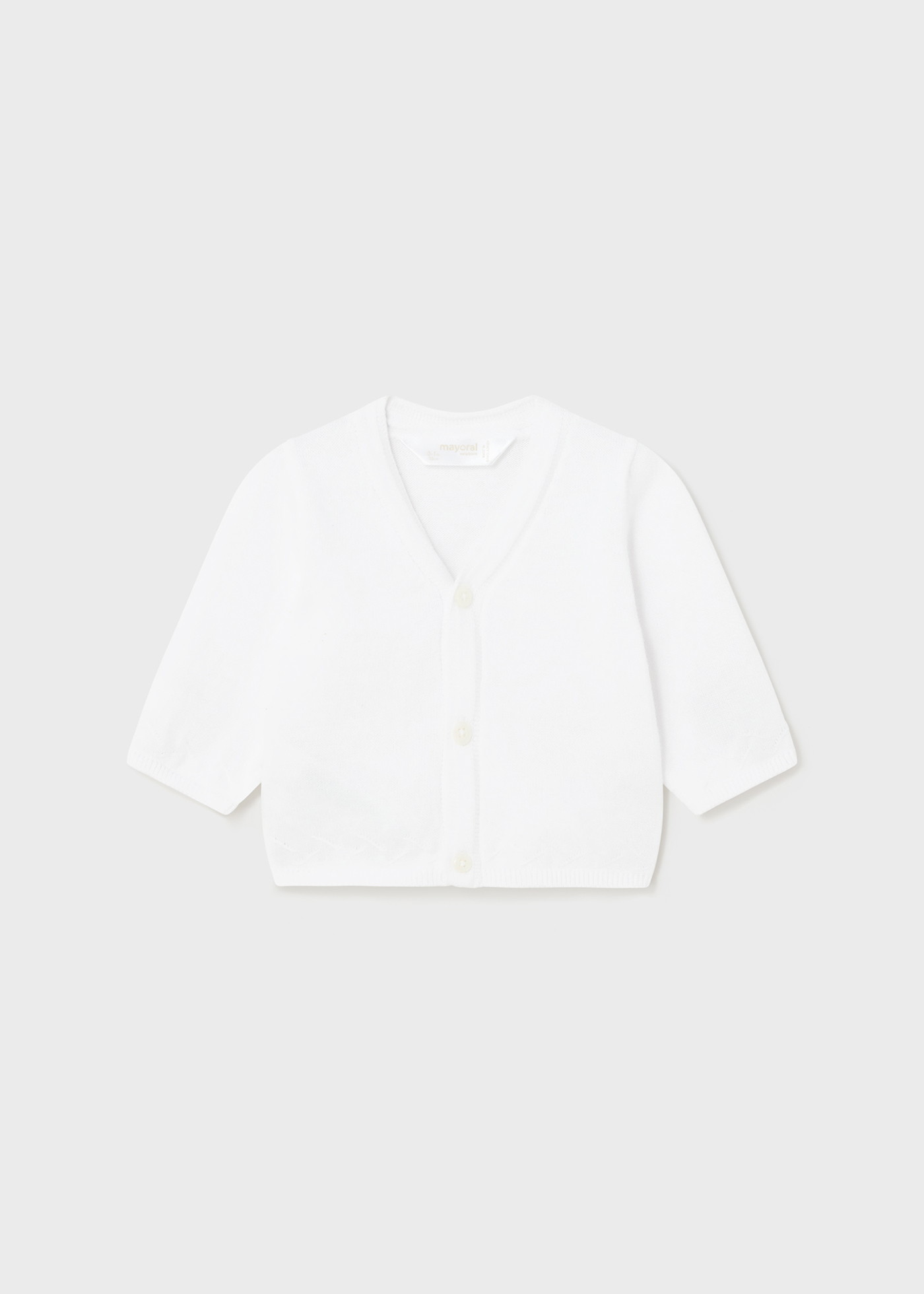 Cardigã Better Cotton Cerulean para recém-nascidos com decote em V